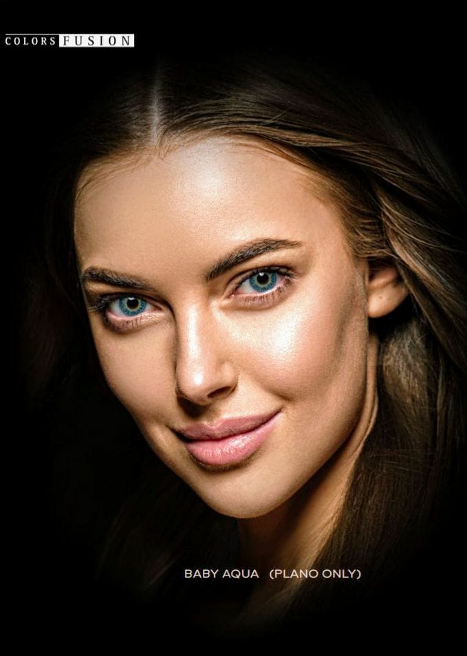 Freshkon Fusion Color Lenses 2pcs/Box - Baby Aqua