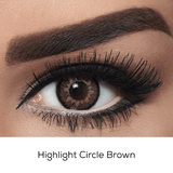 Highlight Circle Brown - Colour Lenses - 1001eyewear
